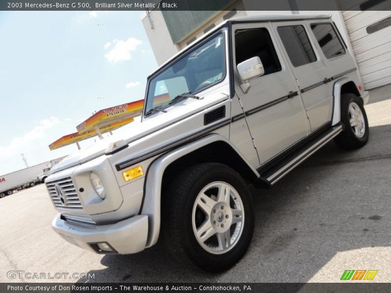 Brilliant Silver Metallic / Black 2003 Mercedes-Benz G 500