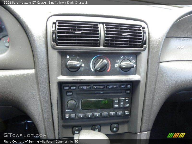 Controls of 2002 Mustang GT Coupe