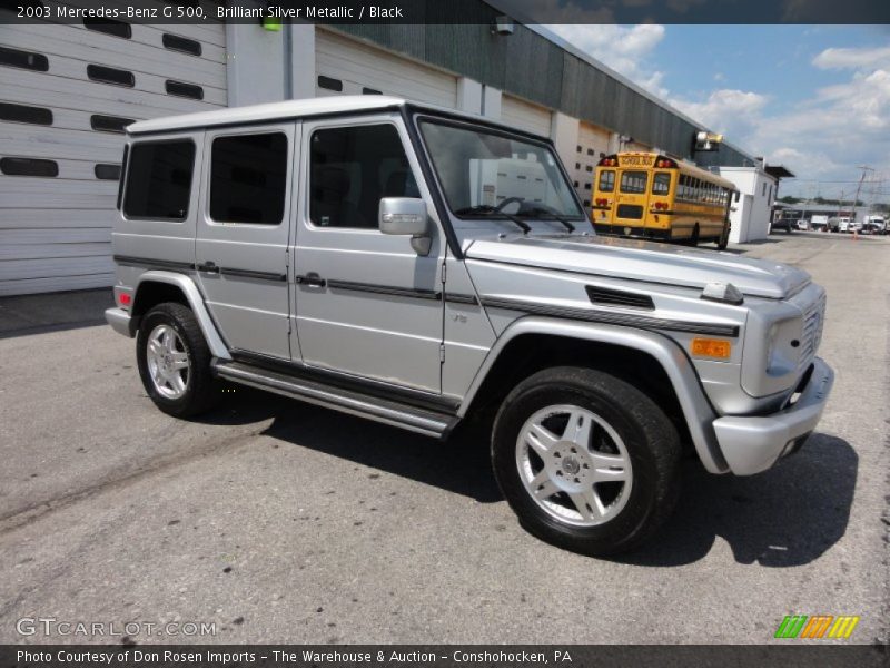 Brilliant Silver Metallic / Black 2003 Mercedes-Benz G 500