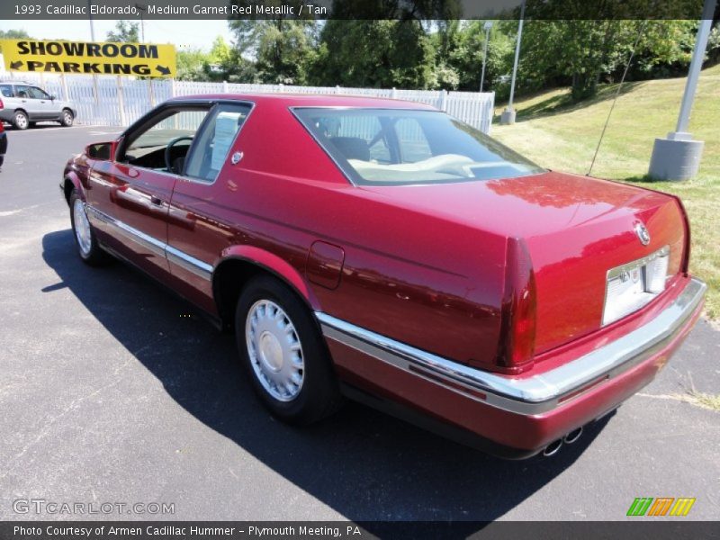Medium Garnet Red Metallic / Tan 1993 Cadillac Eldorado
