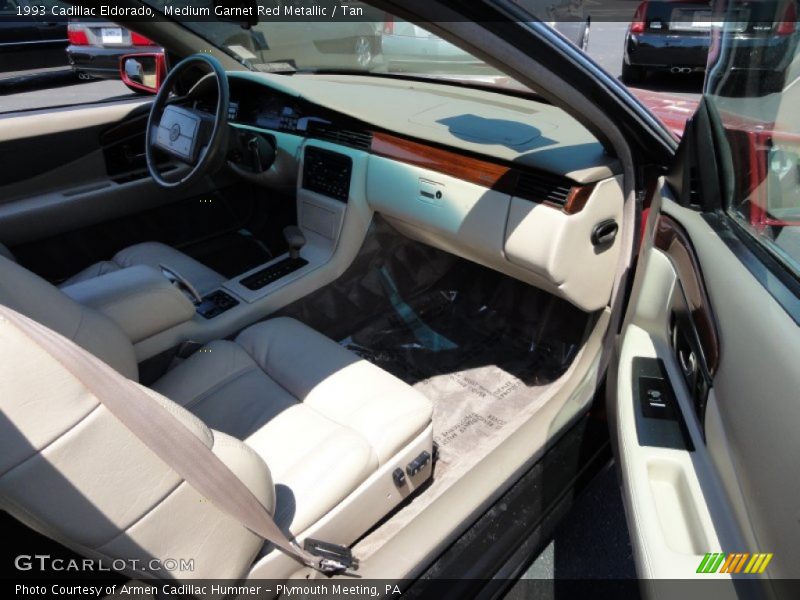 Medium Garnet Red Metallic / Tan 1993 Cadillac Eldorado