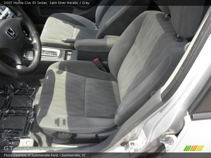 Satin Silver Metallic / Gray 2005 Honda Civic EX Sedan