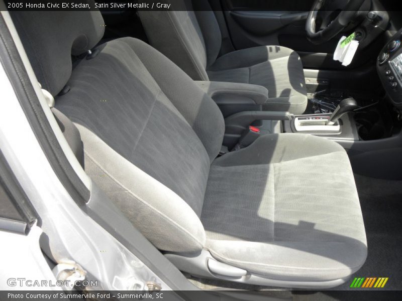 Satin Silver Metallic / Gray 2005 Honda Civic EX Sedan