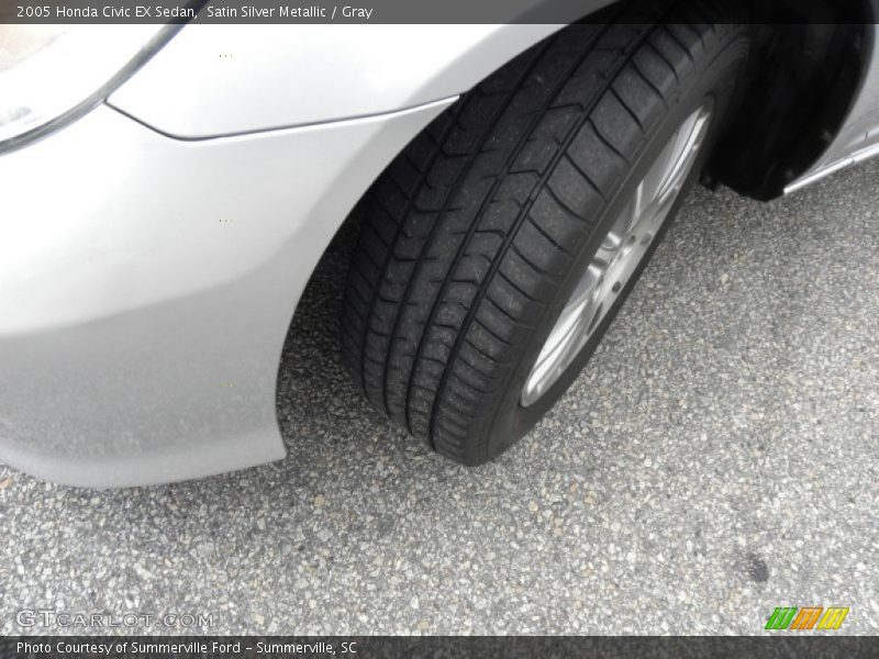 Satin Silver Metallic / Gray 2005 Honda Civic EX Sedan