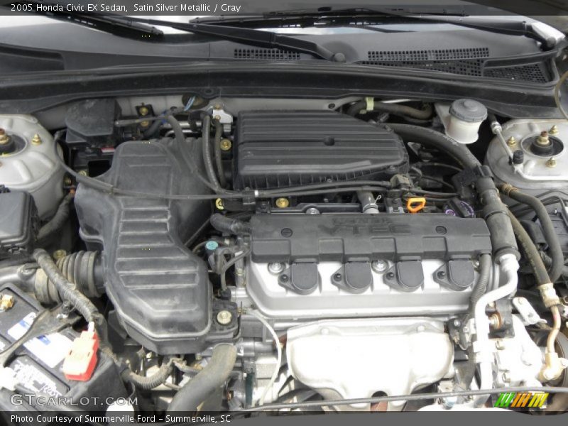 Satin Silver Metallic / Gray 2005 Honda Civic EX Sedan