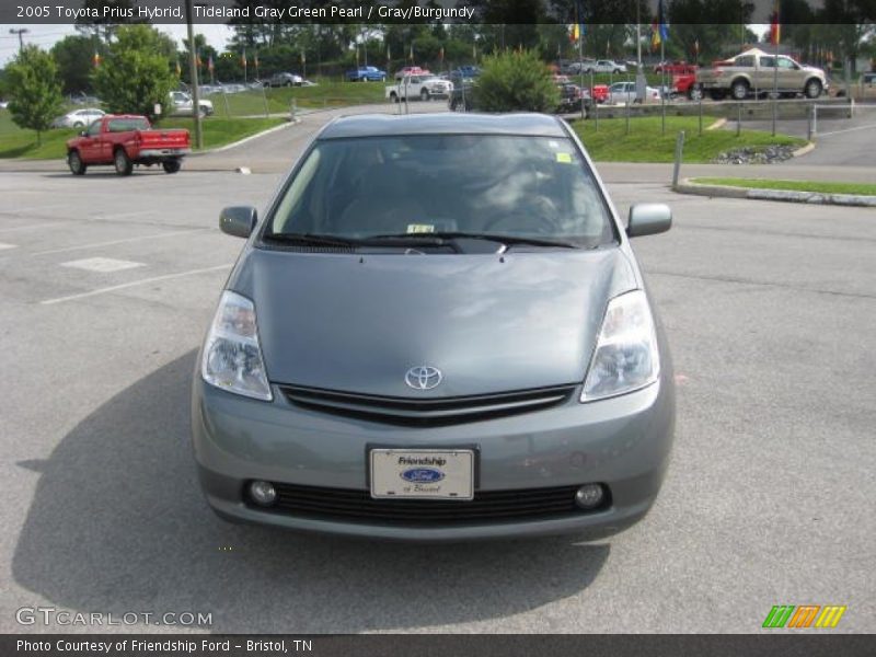 Tideland Gray Green Pearl / Gray/Burgundy 2005 Toyota Prius Hybrid