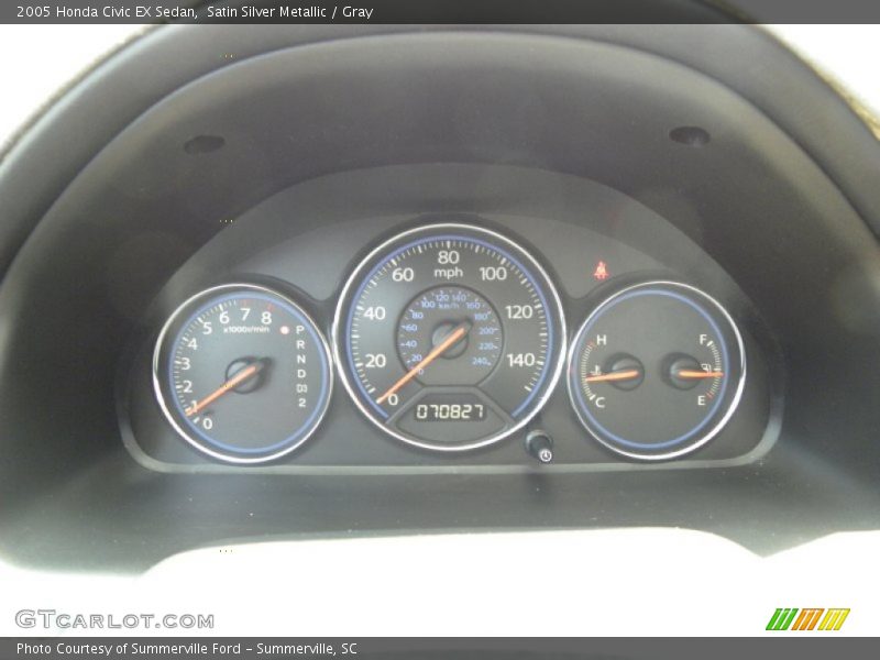 Satin Silver Metallic / Gray 2005 Honda Civic EX Sedan