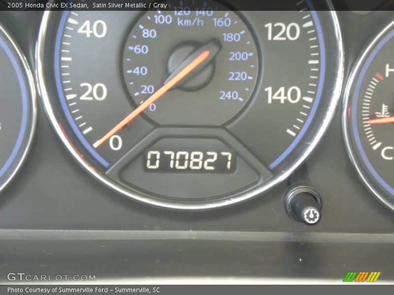Satin Silver Metallic / Gray 2005 Honda Civic EX Sedan