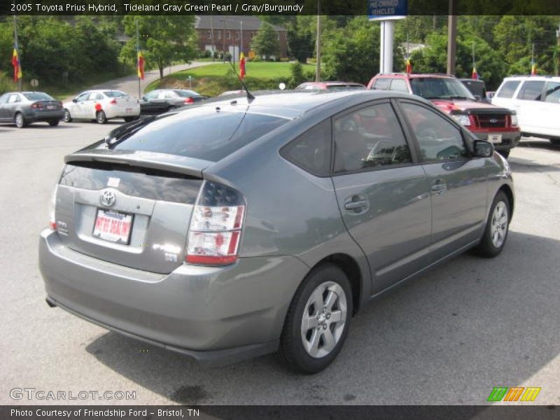 Tideland Gray Green Pearl / Gray/Burgundy 2005 Toyota Prius Hybrid