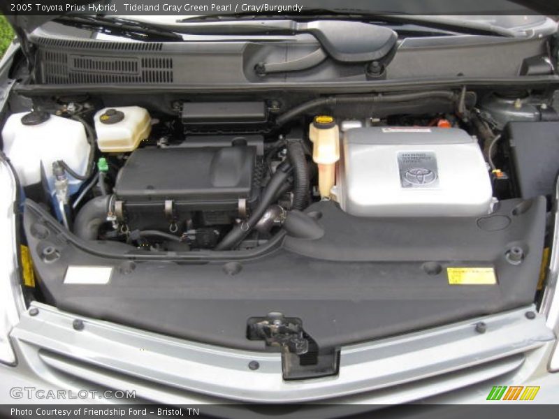 Tideland Gray Green Pearl / Gray/Burgundy 2005 Toyota Prius Hybrid