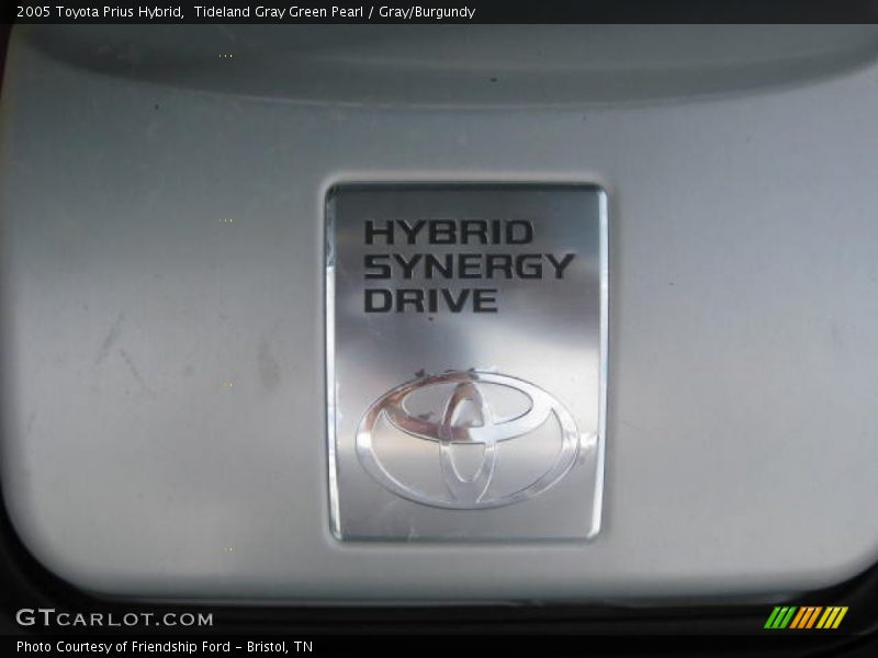 Tideland Gray Green Pearl / Gray/Burgundy 2005 Toyota Prius Hybrid