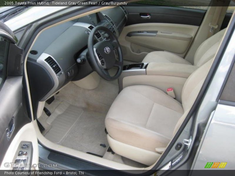 Tideland Gray Green Pearl / Gray/Burgundy 2005 Toyota Prius Hybrid