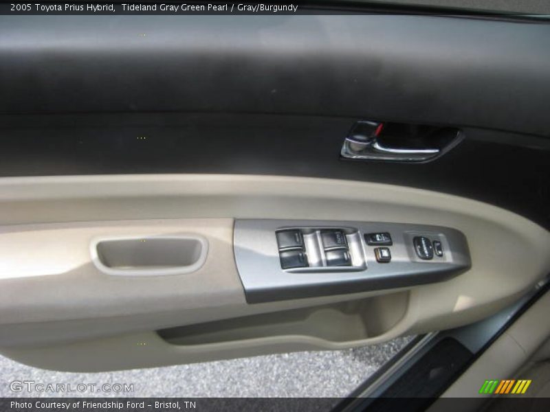Tideland Gray Green Pearl / Gray/Burgundy 2005 Toyota Prius Hybrid