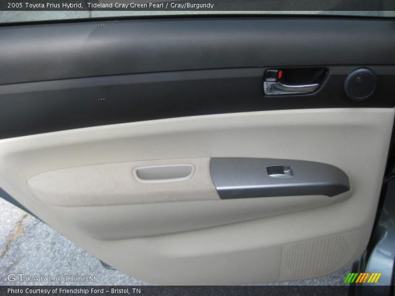Tideland Gray Green Pearl / Gray/Burgundy 2005 Toyota Prius Hybrid