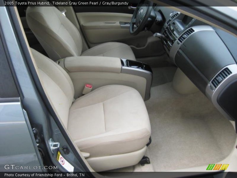 Tideland Gray Green Pearl / Gray/Burgundy 2005 Toyota Prius Hybrid