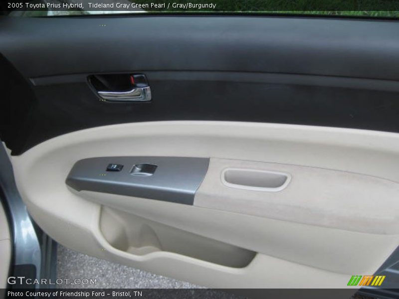 Tideland Gray Green Pearl / Gray/Burgundy 2005 Toyota Prius Hybrid