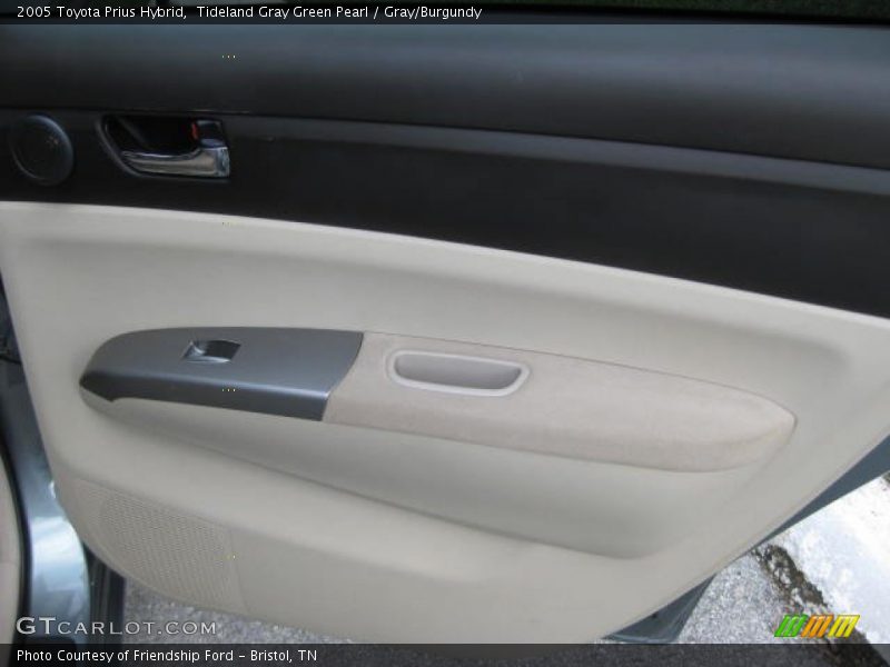 Tideland Gray Green Pearl / Gray/Burgundy 2005 Toyota Prius Hybrid