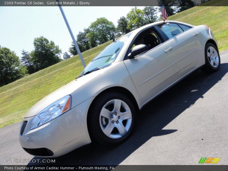 Gold Mist Metallic / Ebony 2009 Pontiac G6 Sedan