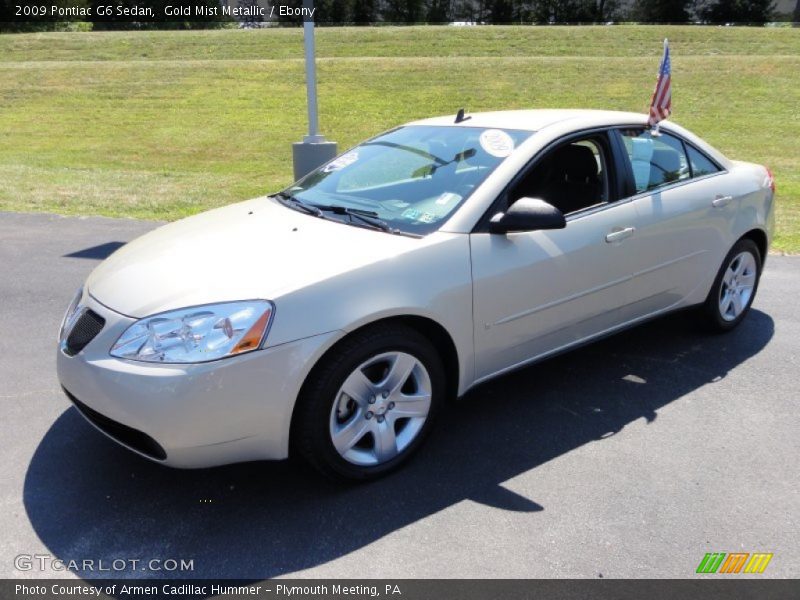 Gold Mist Metallic / Ebony 2009 Pontiac G6 Sedan