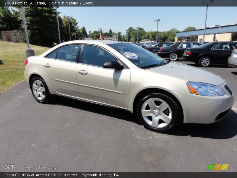 Gold Mist Metallic / Ebony 2009 Pontiac G6 Sedan