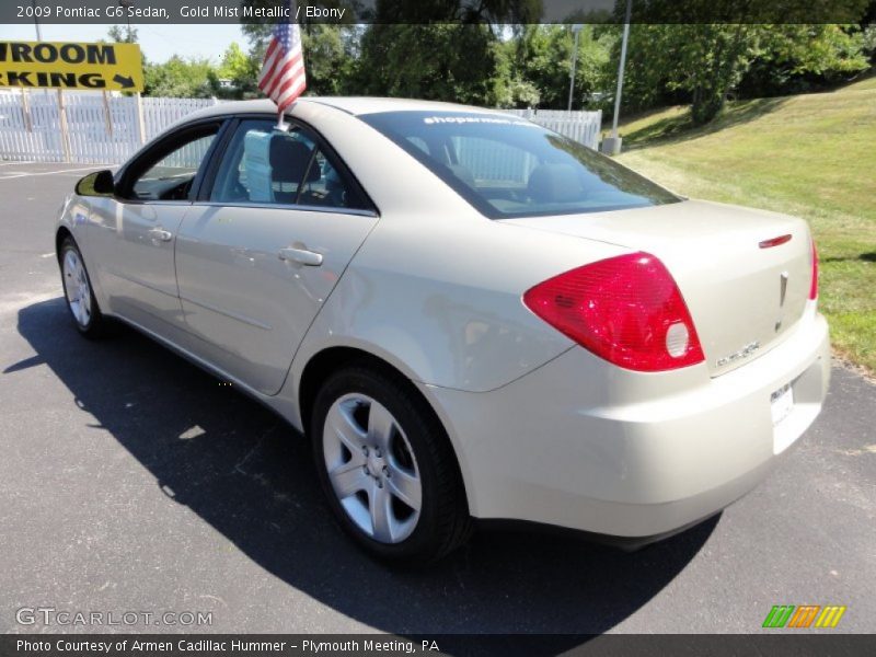 Gold Mist Metallic / Ebony 2009 Pontiac G6 Sedan