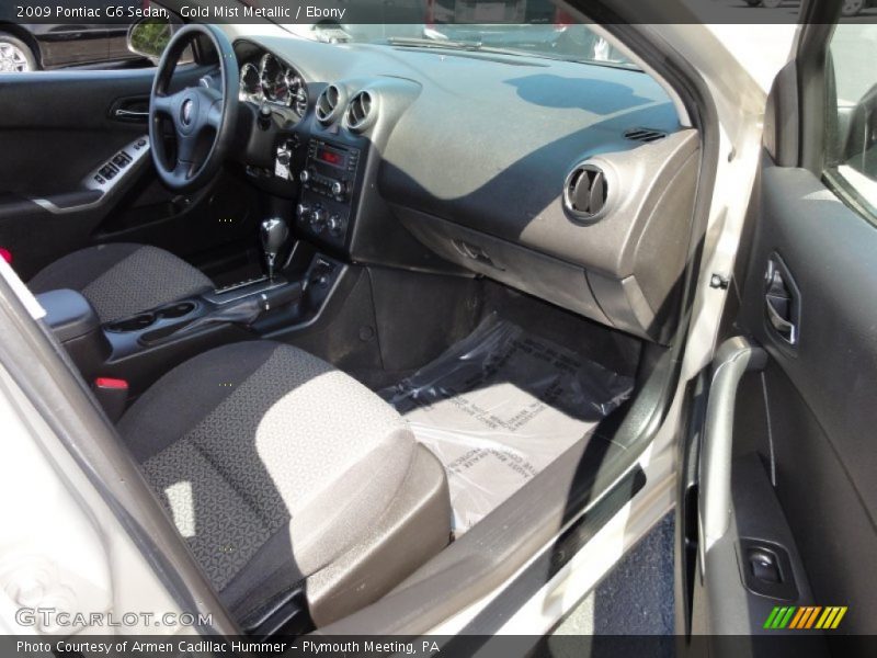 Gold Mist Metallic / Ebony 2009 Pontiac G6 Sedan
