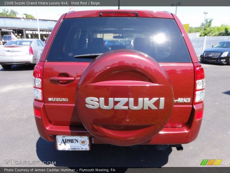 Vivid Red / Beige 2008 Suzuki Grand Vitara Luxury 4x4