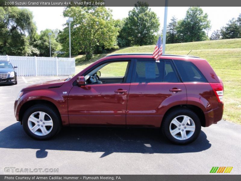 Vivid Red / Beige 2008 Suzuki Grand Vitara Luxury 4x4