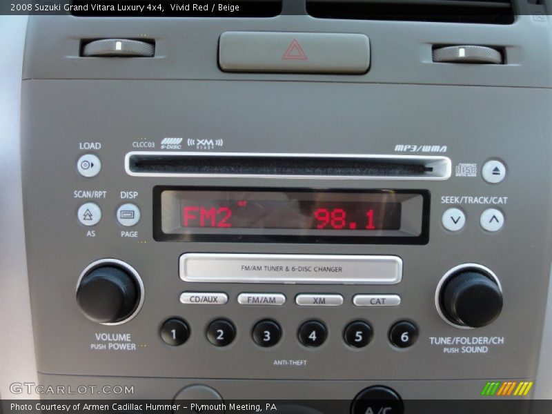 Controls of 2008 Grand Vitara Luxury 4x4