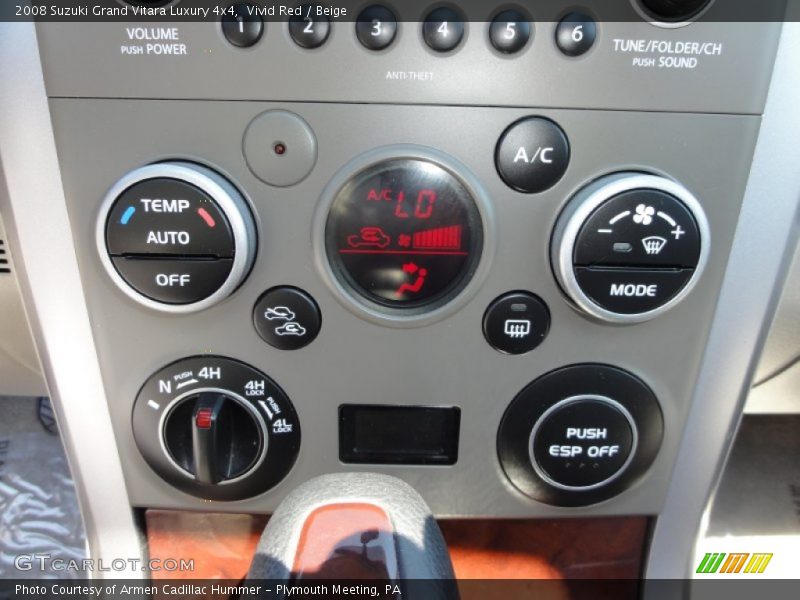 Controls of 2008 Grand Vitara Luxury 4x4
