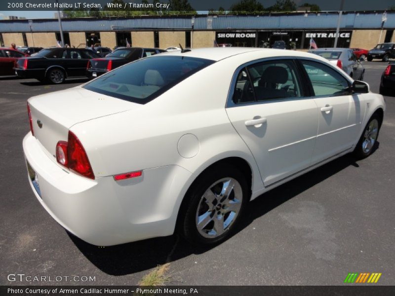 White / Titanium Gray 2008 Chevrolet Malibu LT Sedan
