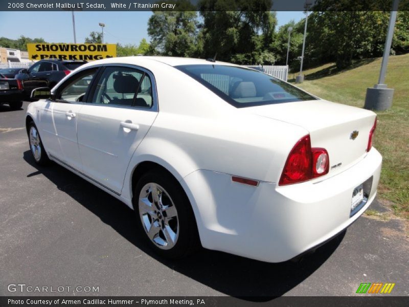 White / Titanium Gray 2008 Chevrolet Malibu LT Sedan