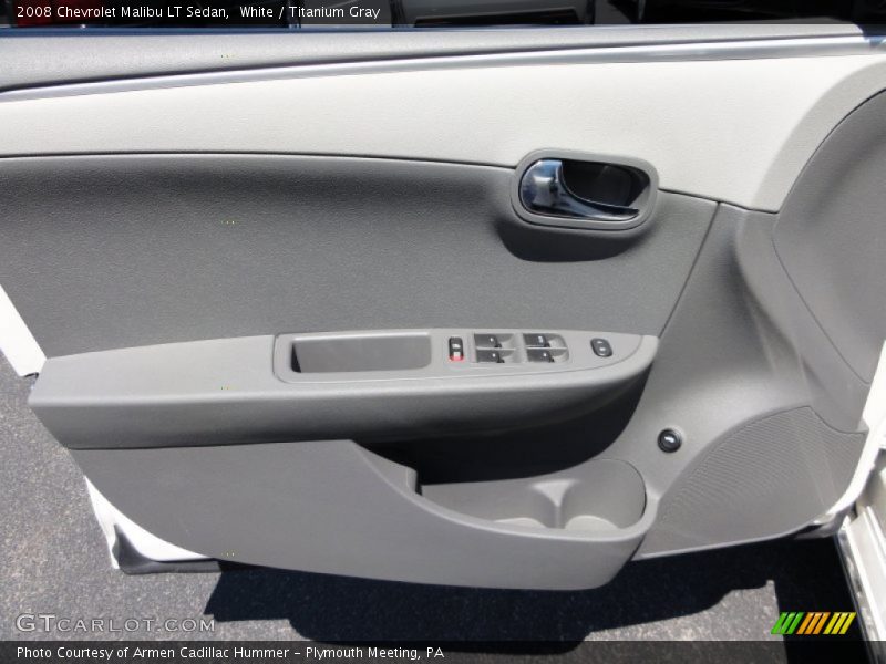White / Titanium Gray 2008 Chevrolet Malibu LT Sedan