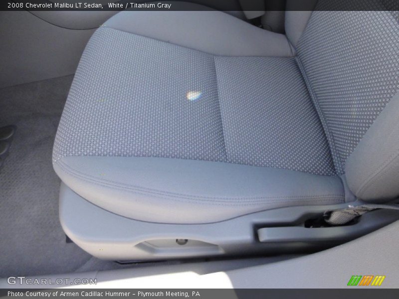 White / Titanium Gray 2008 Chevrolet Malibu LT Sedan