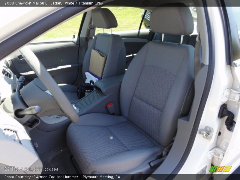 White / Titanium Gray 2008 Chevrolet Malibu LT Sedan