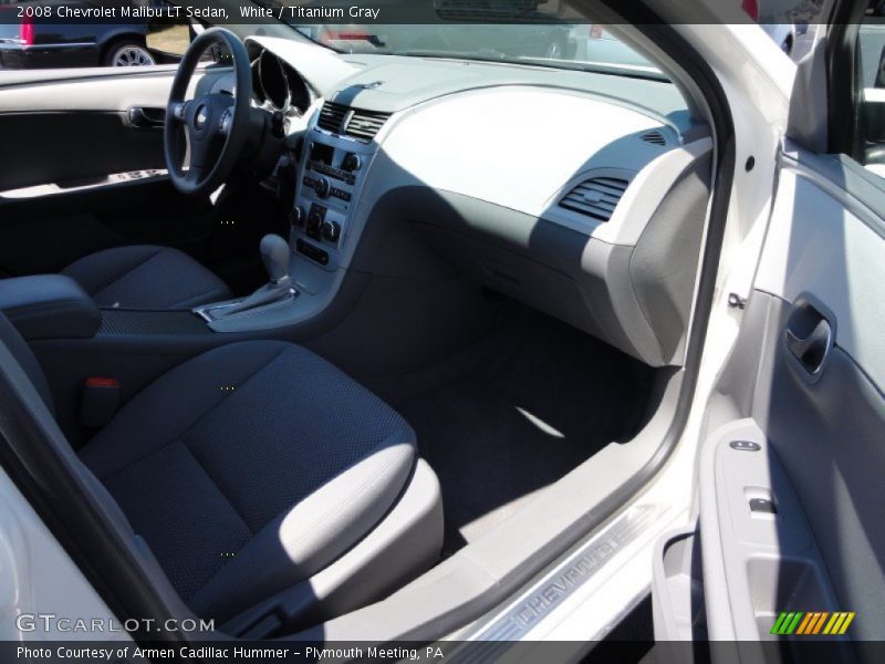 White / Titanium Gray 2008 Chevrolet Malibu LT Sedan
