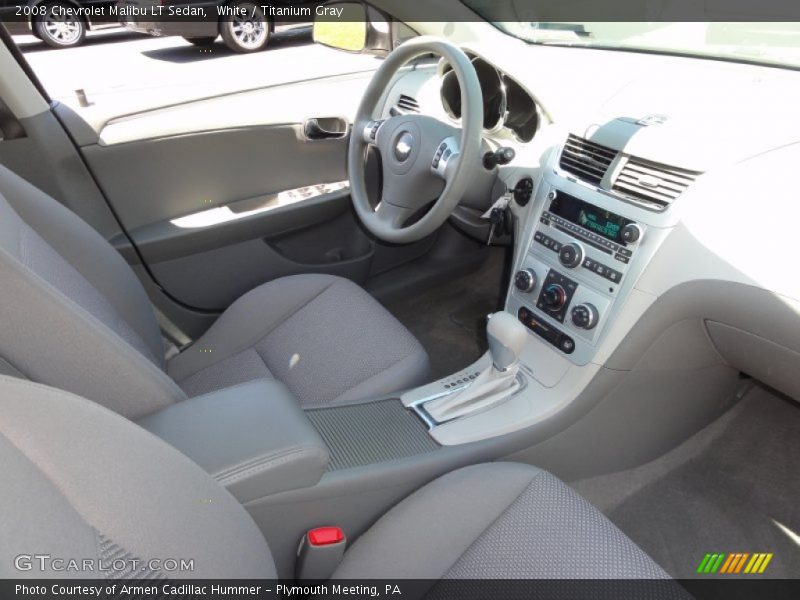 White / Titanium Gray 2008 Chevrolet Malibu LT Sedan