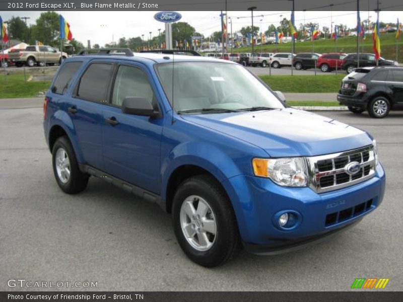 Blue Flame Metallic / Stone 2012 Ford Escape XLT