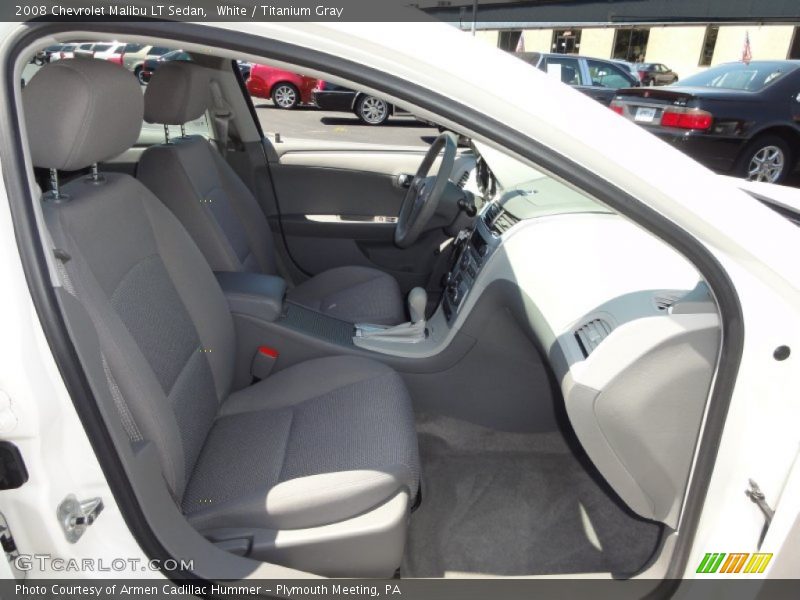 White / Titanium Gray 2008 Chevrolet Malibu LT Sedan