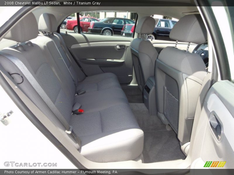 White / Titanium Gray 2008 Chevrolet Malibu LT Sedan