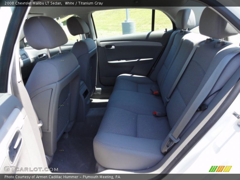 White / Titanium Gray 2008 Chevrolet Malibu LT Sedan
