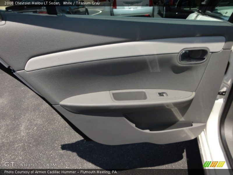 White / Titanium Gray 2008 Chevrolet Malibu LT Sedan