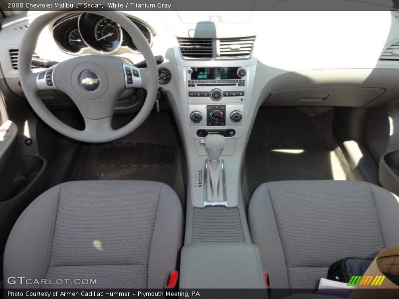 White / Titanium Gray 2008 Chevrolet Malibu LT Sedan