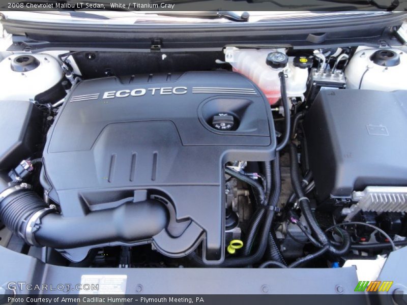 White / Titanium Gray 2008 Chevrolet Malibu LT Sedan
