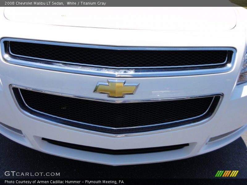 White / Titanium Gray 2008 Chevrolet Malibu LT Sedan