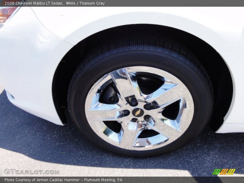 White / Titanium Gray 2008 Chevrolet Malibu LT Sedan