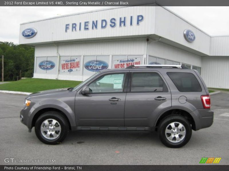 Sterling Gray Metallic / Charcoal Black 2012 Ford Escape Limited V6 4WD