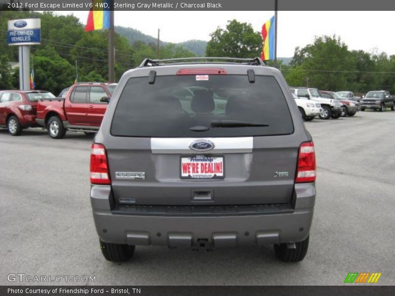 Sterling Gray Metallic / Charcoal Black 2012 Ford Escape Limited V6 4WD