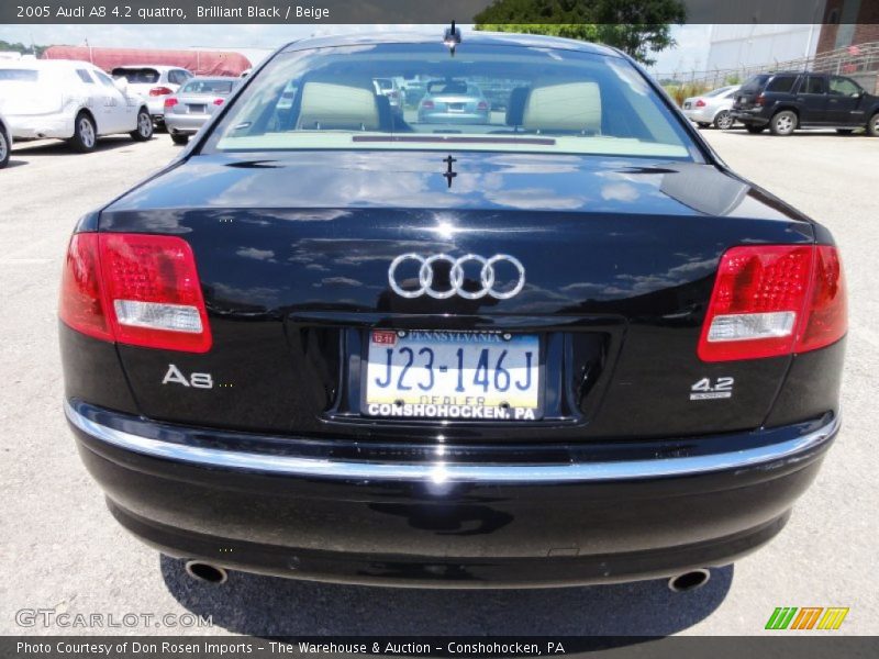 Brilliant Black / Beige 2005 Audi A8 4.2 quattro