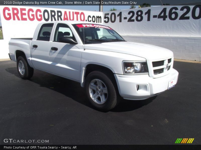 Stone White / Dark Slate Gray/Medium Slate Gray 2010 Dodge Dakota Big Horn Crew Cab